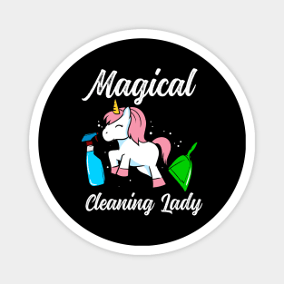 Unicorn cleaning lady Magnet